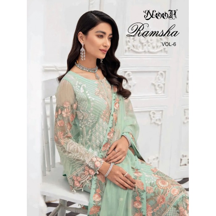 Noor Ramsha Vol 6 Georgette Net With Pakistani Salwar Suits
